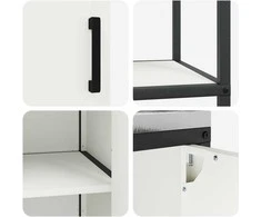 Virtuvės saugojimo rinkinys su lentyna su saugykla 2 pcs Balta