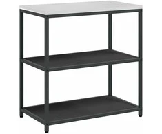 Virtuvės saugojimo rinkinys su lentyna su saugykla 2 pcs Juoda