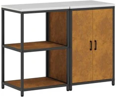 Virtuvės saugojimo rinkinys su lentyna 2 pcs Rūdijanti