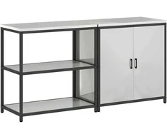 Virtuvės saugojimo rinkinys 2 pcs Sidabro Cinkuota plienas