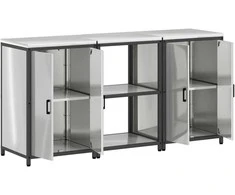 Virtuvės saugojimo rinkinys 3 pcs Sidabro Cinkuota plienas