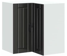 virtuvės sieninė kampinė spintelė "Lucca" Juodas Engineered Wood