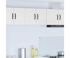 Sieninė spintelė PORTO 2 pcs Aukštai blizganti balta