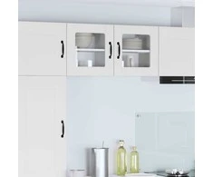 Sieninis stiklinis kabinetas LUCCA 2 pcs Balta 40 x 31 x 40 cm