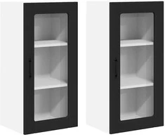 Indaplovės plokštė 2 pcs Juoda 40 x 31 x 80 cm Apdirbta mediena