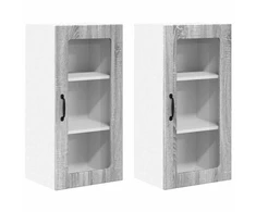 Indaplovės plokštė 2 pcs Pilkas Sonoma 40 x 31 x 80 cm