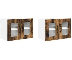 Indaplovės plokštė 2 pcs Rūkyta ąžuolas 60 x 31 x 40 cm