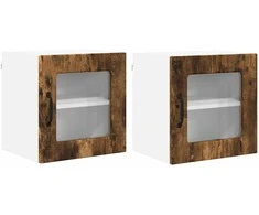 Indaplovės plokštė 2 pcs Rūkyta ąžuolas 40 x 31 x 40 cm