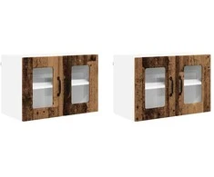 Indaplovės plokštė su lentyna 2 pcs Senas medis 60 x 31 x 40 cm