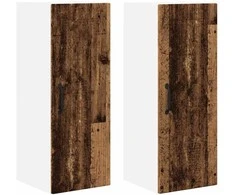 Sieninė spintelė PORTO 2 pcs Senas medis 30 x 31 x 80 cm