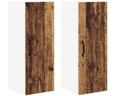 Sieninė spintelė LUCCA 2 pcs Sendintos medienos 30 x 31 x 80 cm