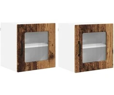 Indaplovės plokštė su lentyna 2 pcs Senas medis 40 x 31 x 40 cm