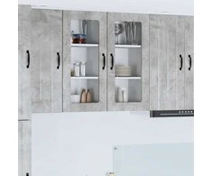 Sieninis stiklinis kabinetas LUCCA Betono pilka 40 x 31 x 80 cm