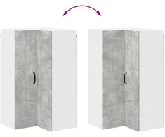 Sieninis kampinis kabinetas LUCCA Betono pilka 57 x 57 x 100 cm
