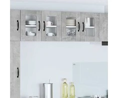 Sieninis stiklinis kabinetas LUCCA Betono pilka 60 x 31 x 40 cm