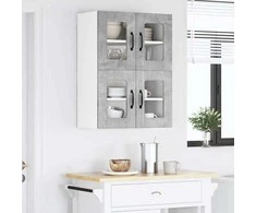 Sieninis stiklinis kabinetas LUCCA Betono pilka 60 x 31 x 40 cm