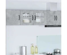 Sieninis stiklinis kabinetas PORTO Betono pilka 80 x 31 x 40 cm