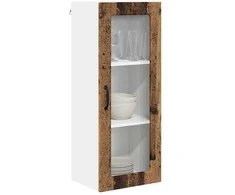 Sieninis stiklinis kabinetas PORTO Senas medis 40 x 31 x 100 cm