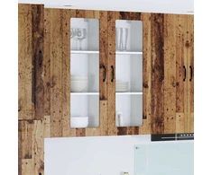 Sieninis stiklinis kabinetas PORTO Senas medis 40 x 31 x 100 cm
