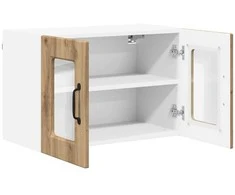 Sieninis stiklinis kabinetas PORTO 2 pcs Amatininkų ąžuolas