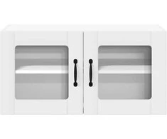 Sieninis stiklinis kabinetas LUCCA Balta 80 x 31 x 40 cm