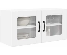 Sieninis stiklinis kabinetas PORTO Balta 80 x 31 x 40 cm