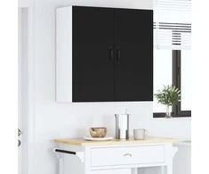 Sieninė spintelė LUCCA Juoda 80 x 31 x 80 cm Apdirbta mediena