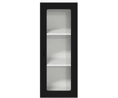 Sieninis stiklinis kabinetas LUCCA Juoda 40 x 31 x 100 cm