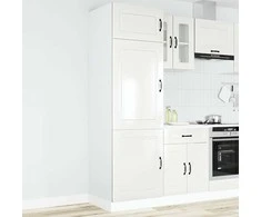 virtuvės spinta "Kalmar" Blizganti balta inžinierinė mediena