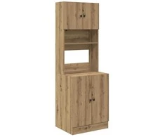 Virtuvės bufetai 2 pcs Amatininkų ąžuolas 60 x 50 x 180 cm