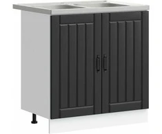 Kriaušės pagrindinė spintelė Lucca 2 pcs Juoda Apdirbta mediena