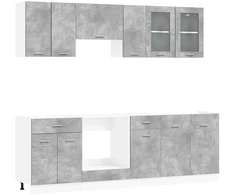 Virtuvės vienetas Lyon 8 pcs Apdirbta mediena