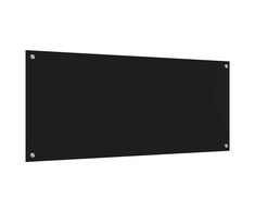 Virtuvės užpakalinė plokštė 2 pcs Juoda 120 x 50 cm