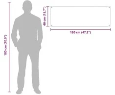 Virtuvės atbraila 2 vnt. Skaidrus 120 x 40 cm grūdintas stiklas