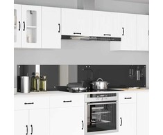 Virtuvės užpakalinė plokštė 2 pcs Tamsiai pilka 120 x 40 cm