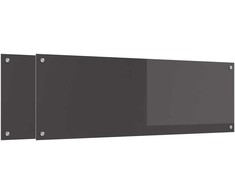 Virtuvės užpakalinė plokštė 2 pcs Tamsiai pilka 120 x 40 cm