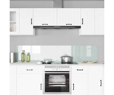 Virtuvės užpakalinė plokštė 2 pcs Balta 100 x 40 cm