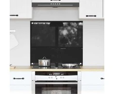 Virtuvės atbraila Juoda 70 x 60 cm grūdintas stiklas