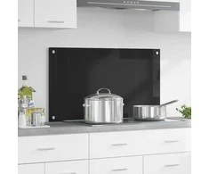 Virtuvės atbraila Juoda 90 x 50 cm grūdintas stiklas