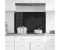 Virtuvės atbraila Juoda 90 x 60 cm grūdintas stiklas