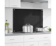 Virtuvės atbraila Juoda 90 x 60 cm grūdintas stiklas