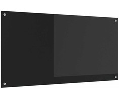 Virtuvės atbraila Juoda 120 x 60 cm grūdintas stiklas