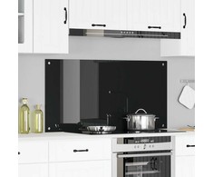 Virtuvės atbraila Juoda 120 x 60 cm grūdintas stiklas