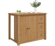 Virtuvės vežimėlis PANAMA 2 pcs Medaus vaškas 112 x 77 x 90 cm