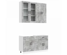 Virtuvės vienetas KALMAR 4 pcs Betono pilka Apdirbta mediena