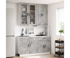 Virtuvės vienetas KALMAR 4 pcs Betono pilka Apdirbta mediena