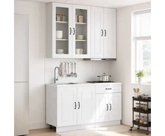 Virtuvės vienetas KALMAR 4 pcs Itin blizgi balta