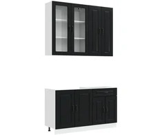 Virtuvės vienetas KALMAR 4 pcs Juoda Apdirbta mediena