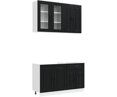 Virtuvės vienetas KALMAR 4 pcs Juoda Apdirbta mediena