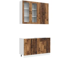Virtuvės vienetas KALMAR 4 pcs Sendintos medienos